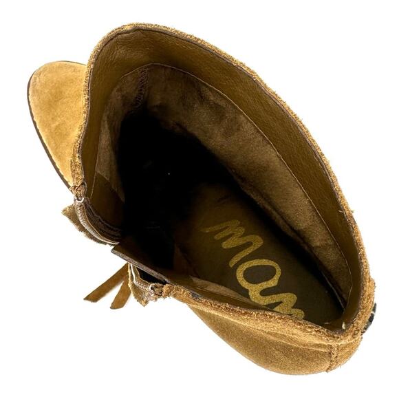 Sam Edelman Mari Women Brown Ankle Boot Sz 9.5 Suede Cuban Heel Cushioned Bootie - Picture 5 of 15